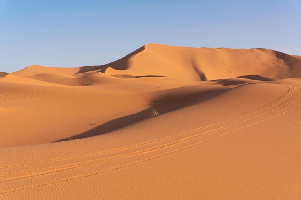Great dunes of the merzouga desert